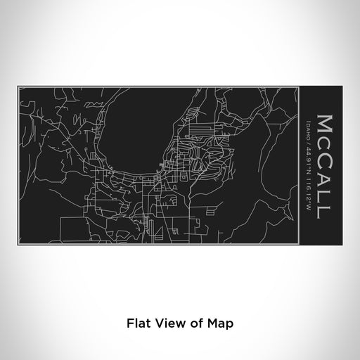 Rendered View of McCall Idaho Map Engraving on 17oz Stainless Steel Insulated Cola Bottle in Black