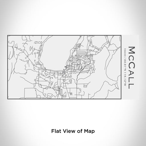 Rendered View of McCall Idaho Map Engraving on 17oz Stainless Steel Insulated Cola Bottle in White