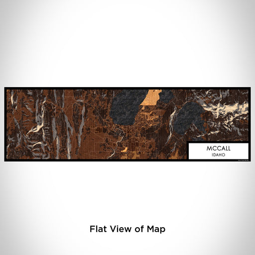 Flat View of Map Custom McCall Idaho Map Enamel Mug in Ember