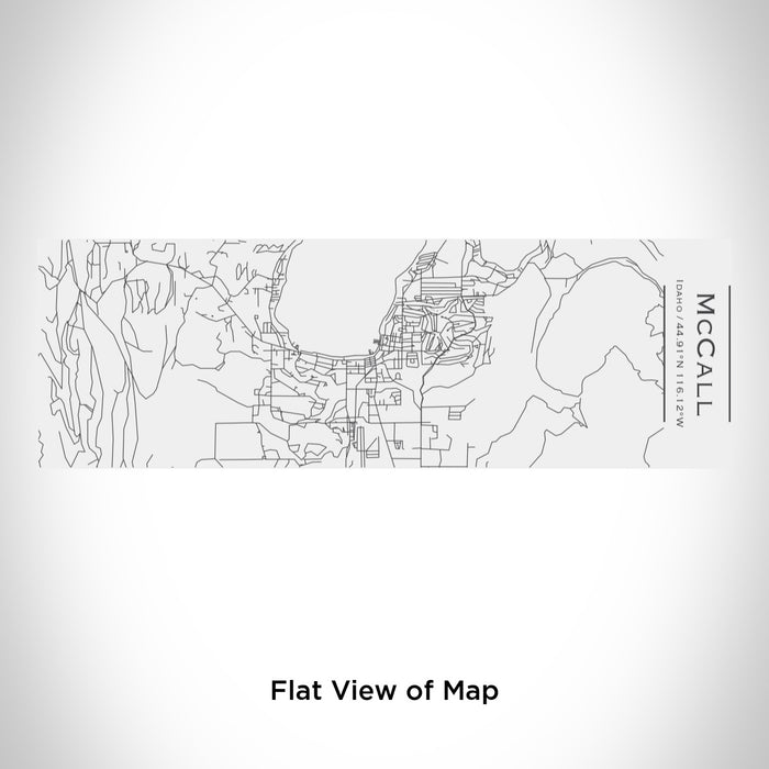 Rendered View of McCall Idaho Map Engraving on 10oz Stainless Steel Insulated Cup with Sliding Lid in White