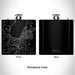 Rendered View of McCall Idaho Map Engraving on 6oz Stainless Steel Flask in Black