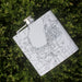 McCall Idaho Custom Engraved City Map Inscription Coordinates on 6oz Stainless Steel Flask in White