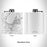 Rendered View of McCall Idaho Map Engraving on 6oz Stainless Steel Flask in White