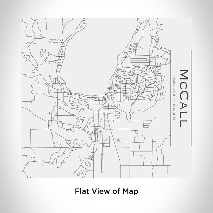 Rendered View of McCall Idaho Map Engraving on 17oz Stainless Steel Insulated Tumbler in White