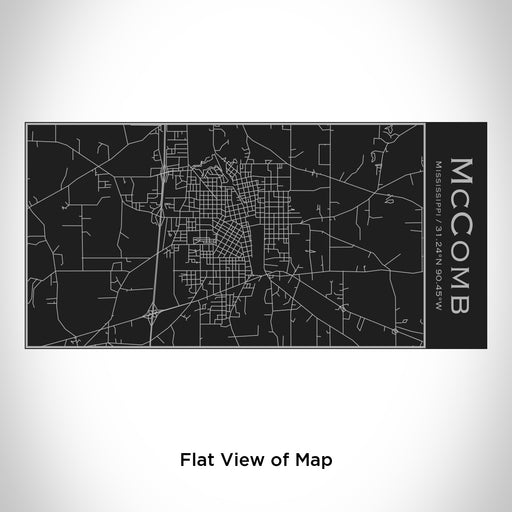 Rendered View of McComb Mississippi Map Engraving on 17oz Stainless Steel Insulated Cola Bottle in Black