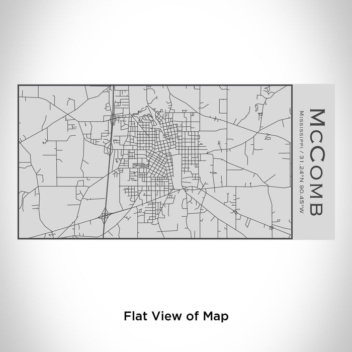 Rendered View of McComb Mississippi Map Engraving on 17oz Stainless Steel Insulated Cola Bottle