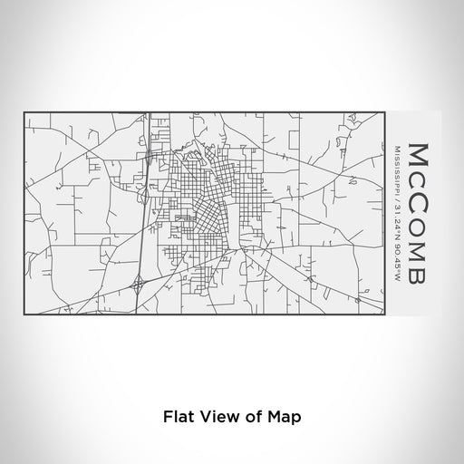 Rendered View of McComb Mississippi Map Engraving on 17oz Stainless Steel Insulated Cola Bottle in White