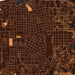 McComb Mississippi Map Print in Ember Style Zoomed In Close Up Showing Details