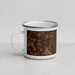 Left View Custom McComb Mississippi Map Enamel Mug in Ember