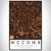 McComb Mississippi Map Print Portrait Orientation in Ember Style With Shaded Background
