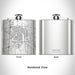 Rendered View of McComb Mississippi Map Engraving on 6oz Stainless Steel Flask