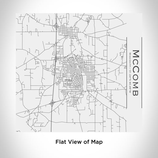 Rendered View of McComb Mississippi Map Engraving on 17oz Stainless Steel Insulated Tumbler in White