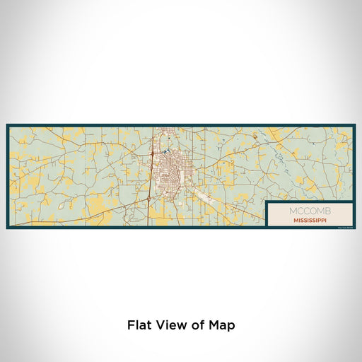 Flat View of Map Custom McComb Mississippi Map Enamel Mug in Woodblock