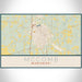 McComb Mississippi Map Print Landscape Orientation in Woodblock Style With Shaded Background
