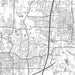 McKinney Texas Map Print in Classic Style Zoomed In Close Up Showing Details