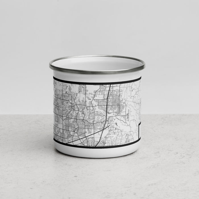 Front View Custom McKinney Texas Map Enamel Mug in Classic