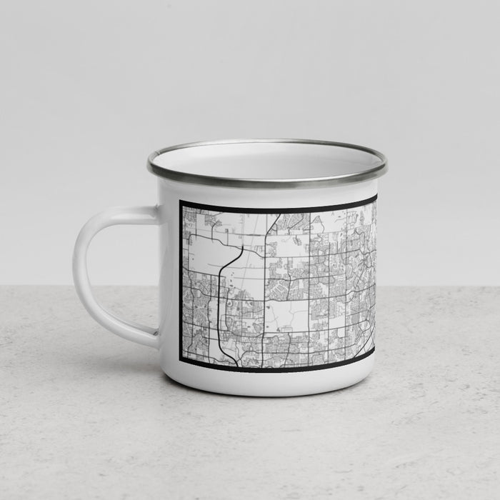 Left View Custom McKinney Texas Map Enamel Mug in Classic