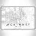 McKinney Texas Map Print Landscape Orientation in Classic Style With Shaded Background