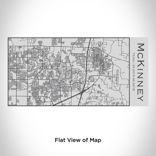 Rendered View of McKinney Texas Map Engraving on 17oz Stainless Steel Insulated Cola Bottle