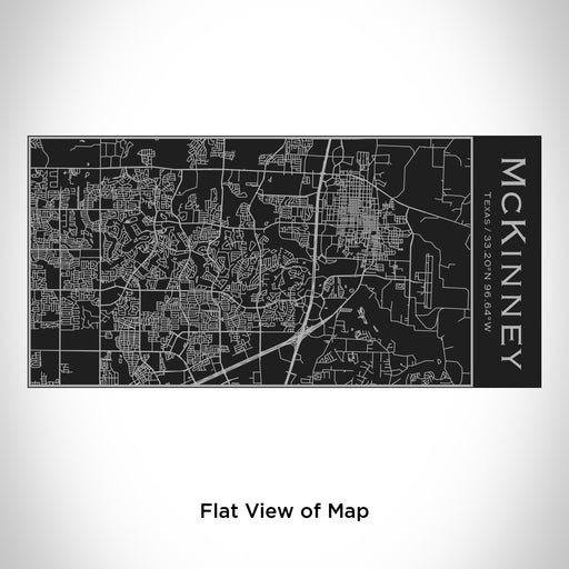 Rendered View of McKinney Texas Map Engraving on 17oz Stainless Steel Insulated Cola Bottle in Black