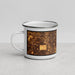 Left View Custom McKinney Texas Map Enamel Mug in Ember