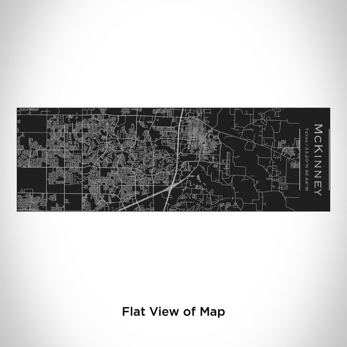 Rendered View of McKinney Texas Map Engraving on 10oz Stainless Steel Insulated Cup with Sliding Lid in Black