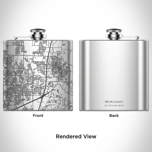 Rendered View of McKinney Texas Map Engraving on undefined