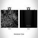 Rendered View of McKinney Texas Map Engraving on 6oz Stainless Steel Flask in Black