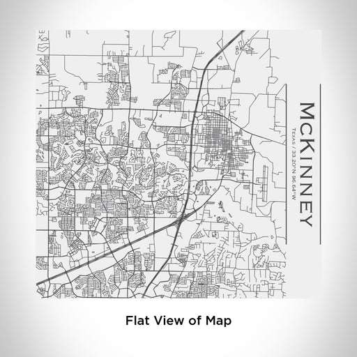 Rendered View of McKinney Texas Map Engraving on 17oz Stainless Steel Insulated Tumbler in White