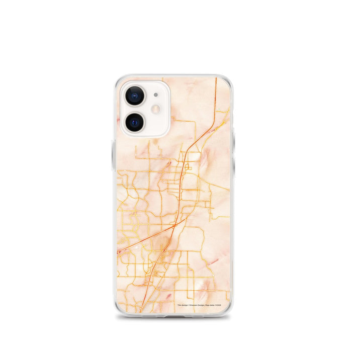 Custom McKinney Texas Map iPhone 12 mini Phone Case in Watercolor