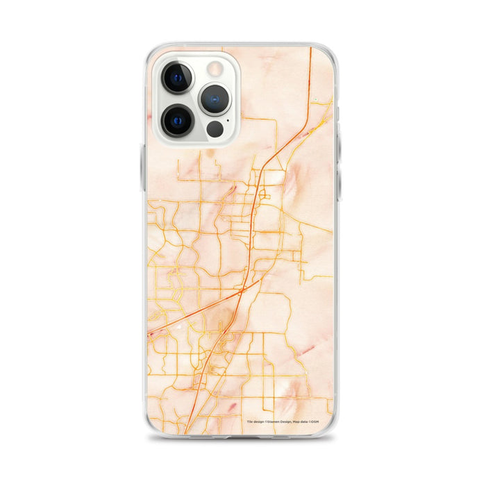 Custom McKinney Texas Map iPhone 12 Pro Max Phone Case in Watercolor
