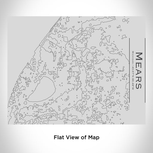 Rendered View of Mears Michigan Map Engraving on 20oz Stainless Steel Insulated Bottle with Bamboo Top