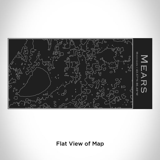 Rendered View of Mears Michigan Map Engraving on 17oz Stainless Steel Insulated Cola Bottle in Black
