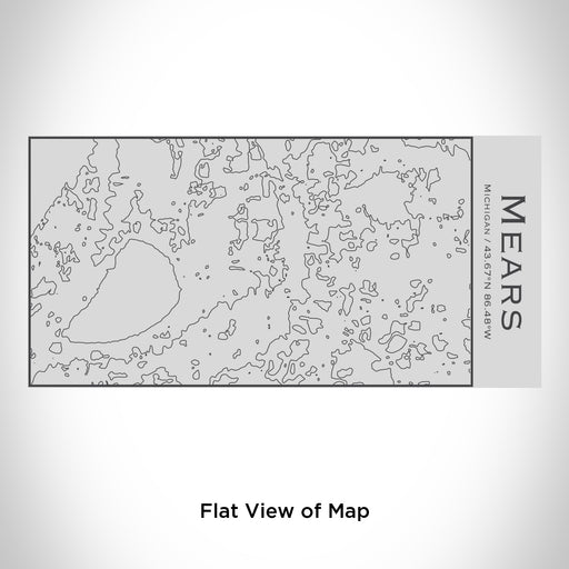 Rendered View of Mears Michigan Map Engraving on 17oz Stainless Steel Insulated Cola Bottle