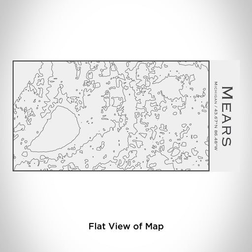 Rendered View of Mears Michigan Map Engraving on 17oz Stainless Steel Insulated Cola Bottle in White