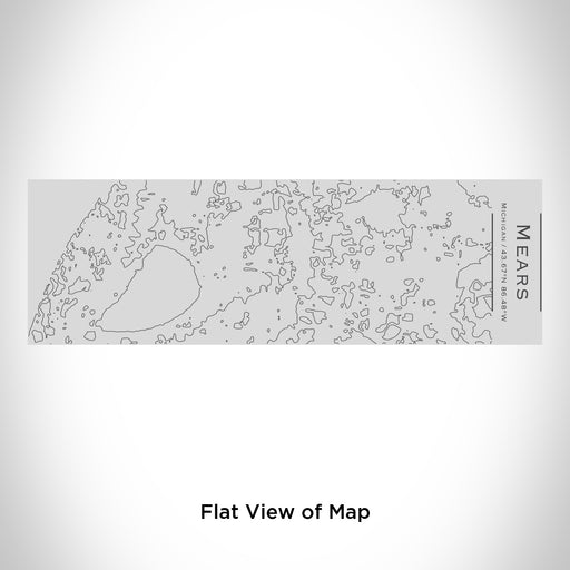Rendered View of Mears Michigan Map Engraving on 10oz Stainless Steel Insulated Cup with Sipping Lid