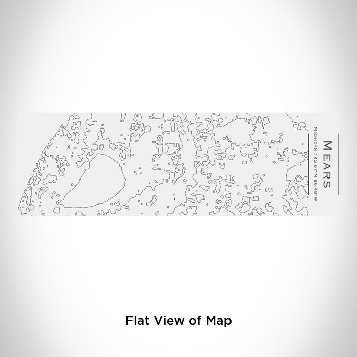 Rendered View of Mears Michigan Map Engraving on 10oz Stainless Steel Insulated Cup with Sliding Lid in White