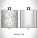 Rendered View of Mears Michigan Map Engraving on 6oz Stainless Steel Flask