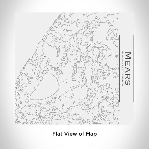 Rendered View of Mears Michigan Map Engraving on 17oz Stainless Steel Insulated Tumbler in White