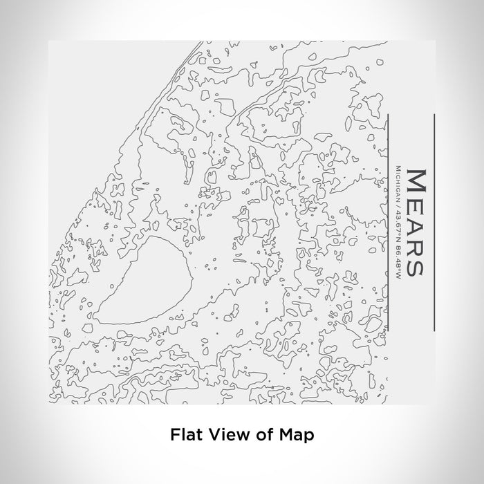 Rendered View of Mears Michigan Map Engraving on 17oz Stainless Steel Insulated Tumbler in White