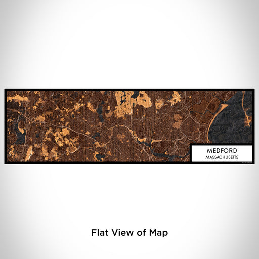 Flat View of Map Custom Medford Massachusetts Map Enamel Mug in Ember