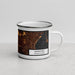 Right View Custom Medford Massachusetts Map Enamel Mug in Ember