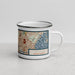 Right View Custom Medford Massachusetts Map Enamel Mug in Woodblock