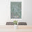 24x36 Medford Oregon Map Print Portrait Orientation in Afternoon Style Behind 2 Chairs Table and Potted Plant