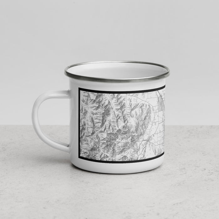 Left View Custom Medford Oregon Map Enamel Mug in Classic