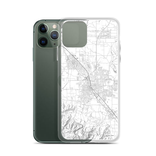 Custom Medford Oregon Map Phone Case in Classic on Table with Laptop and Plant