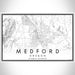 Medford Oregon Map Print Landscape Orientation in Classic Style With Shaded Background