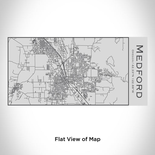 Rendered View of Medford Oregon Map Engraving on 17oz Stainless Steel Insulated Cola Bottle