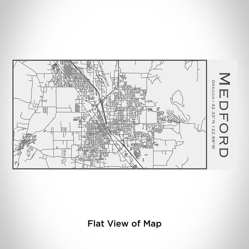 Rendered View of Medford Oregon Map Engraving on 17oz Stainless Steel Insulated Cola Bottle in White