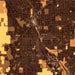 Medford Oregon Map Print in Ember Style Zoomed In Close Up Showing Details